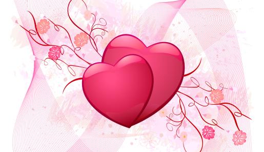 Ilustración de dos corazones
