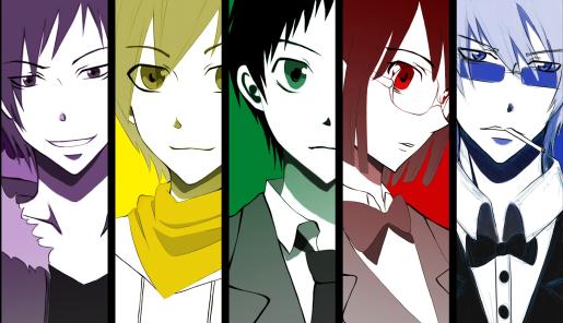 Imagen promocional con los personajes de Durarara