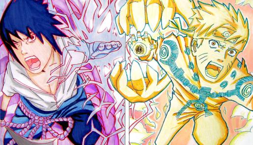 Fan art de sasuke y naruto